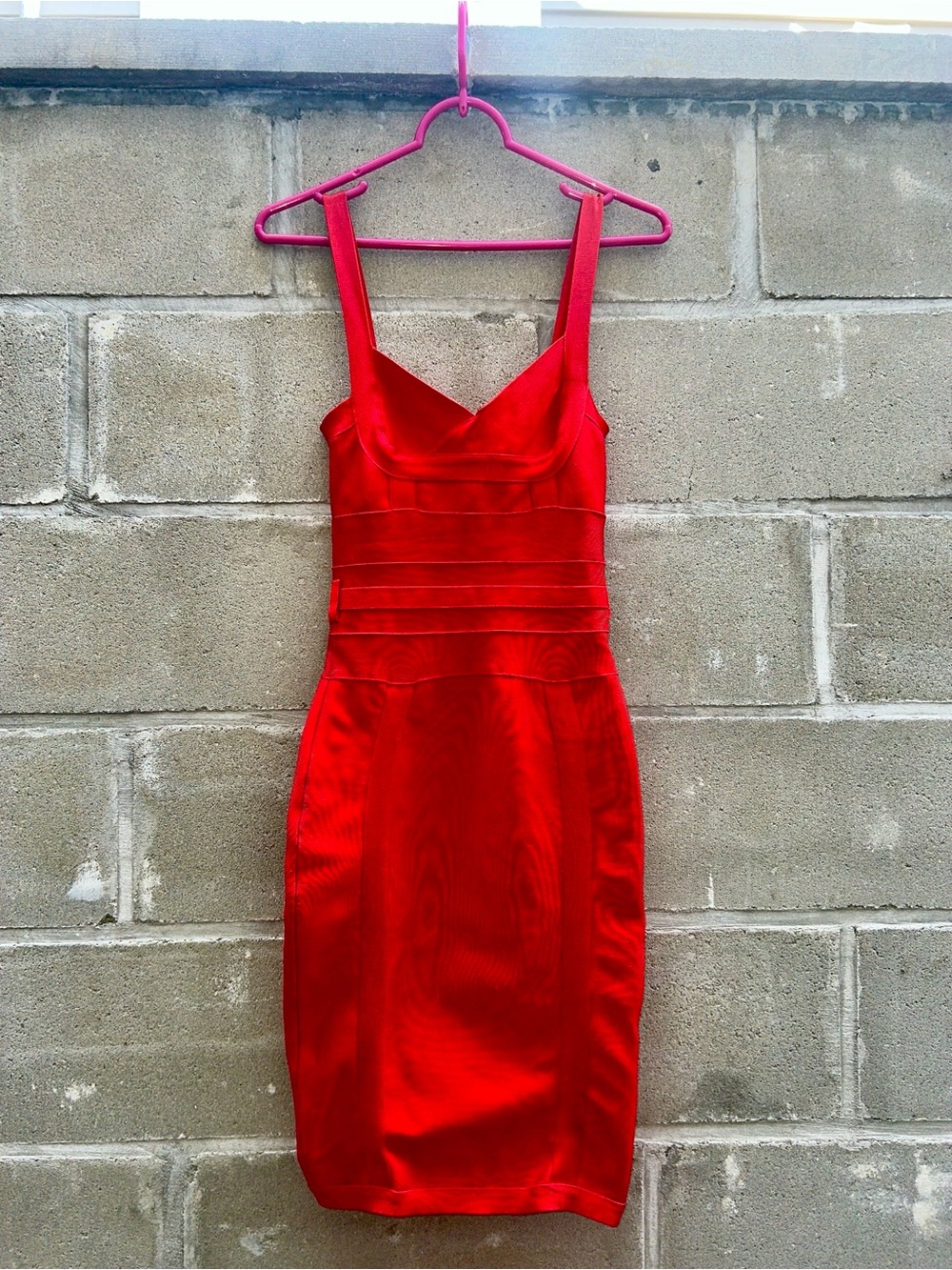 Red Bandage dress with a sexy full back zipper.